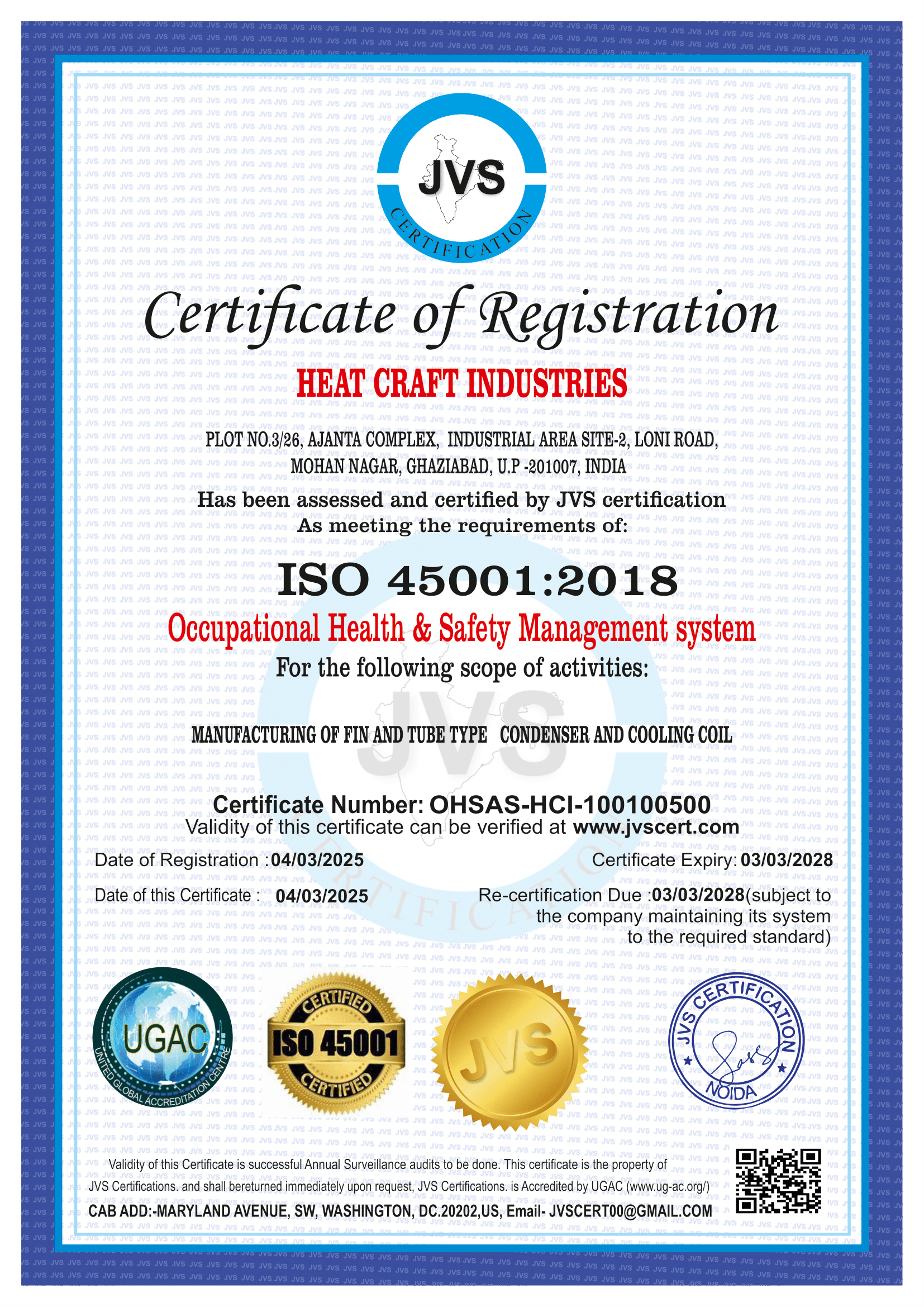 ISO 45001 Certificate